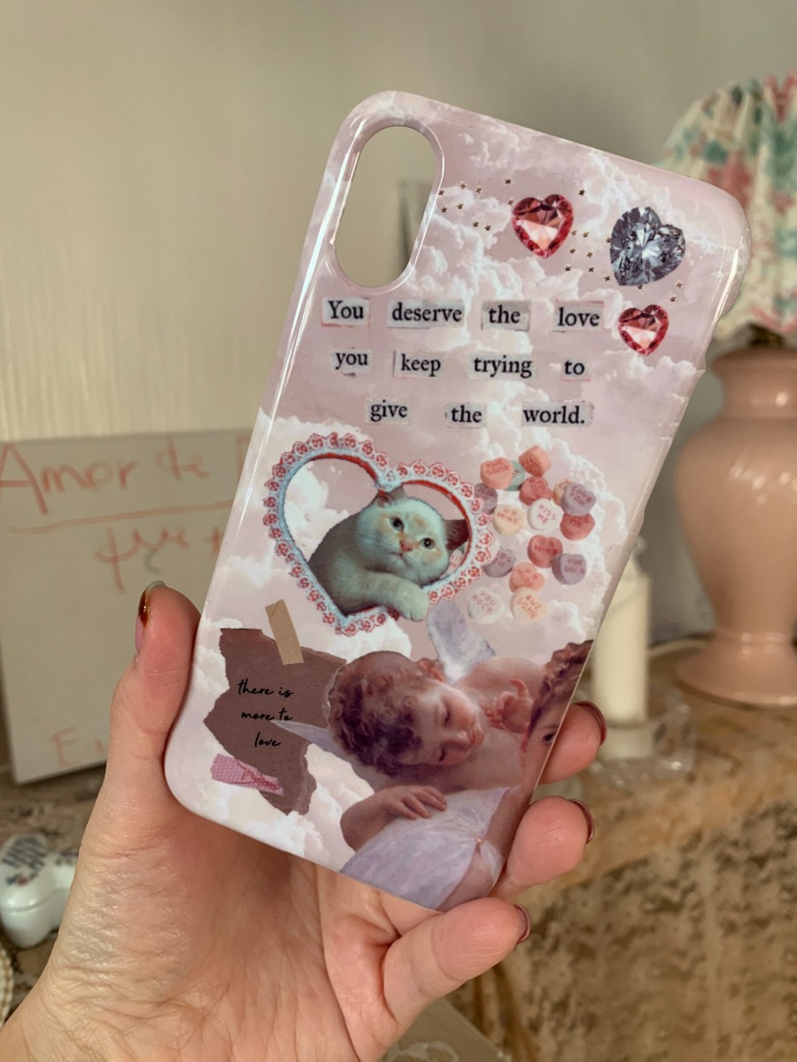 Kitty heart phone case / one color