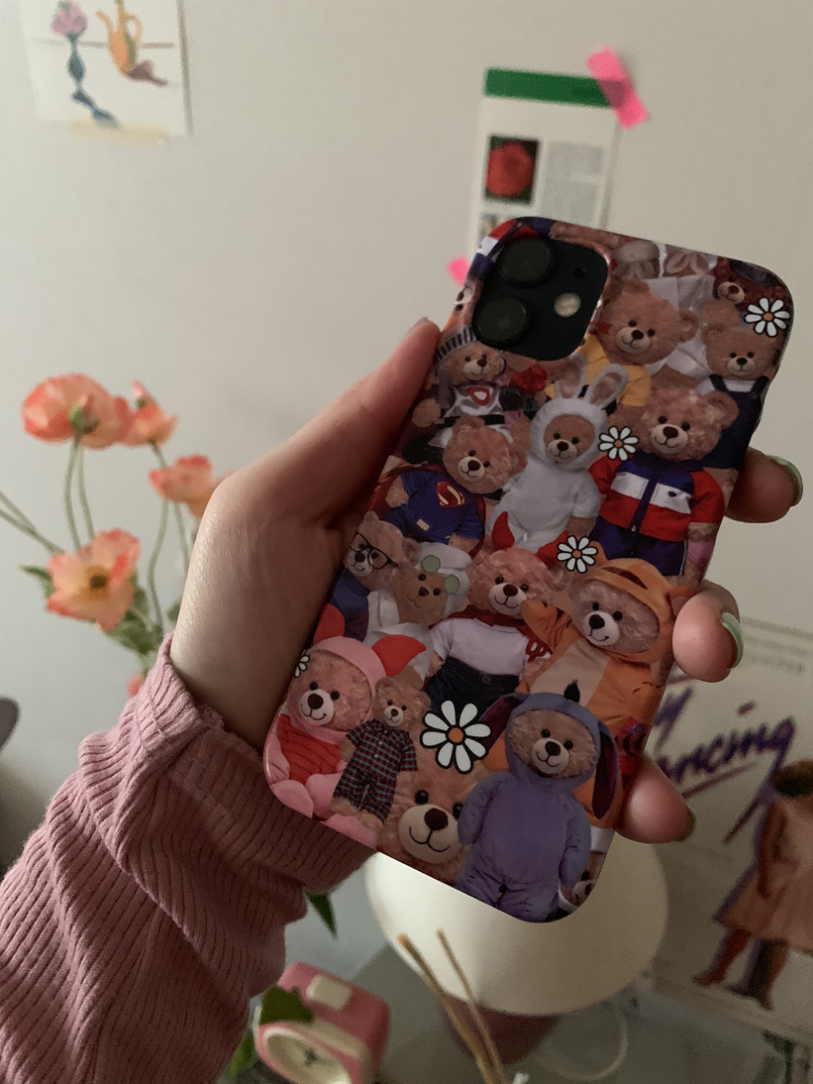 Teddy bear phone case / one color