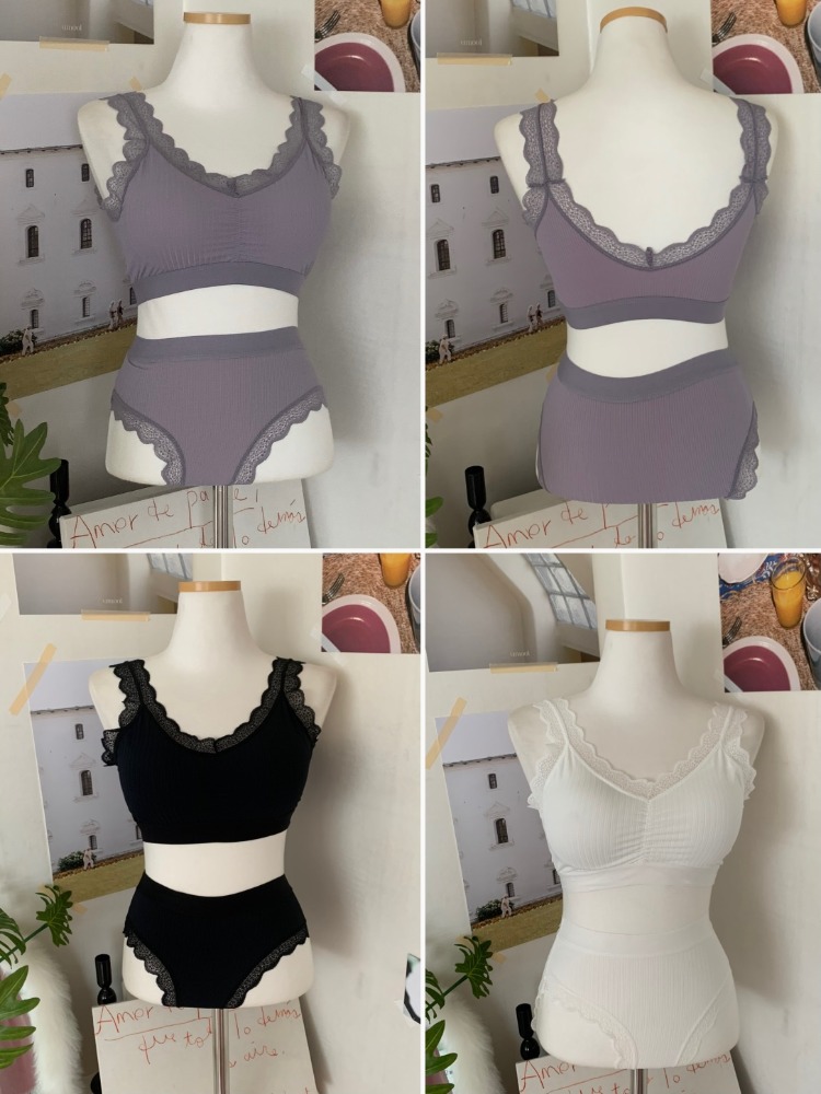 (주문폭주!) Jelly lace bralette &amp; underwear set / 3 colors