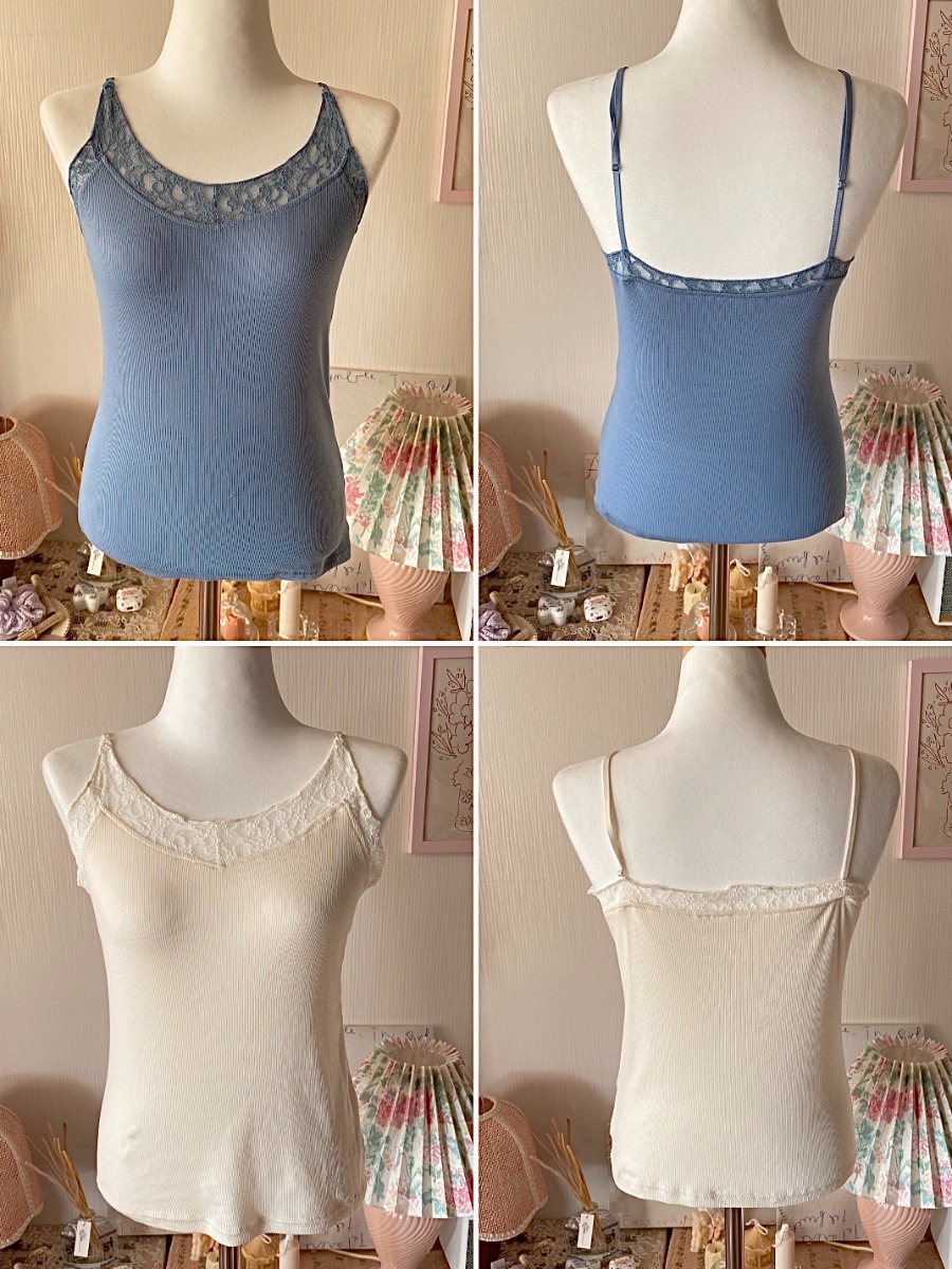 [Innerwear] (재입고!) Kitty lace sleeveless / 2 colors