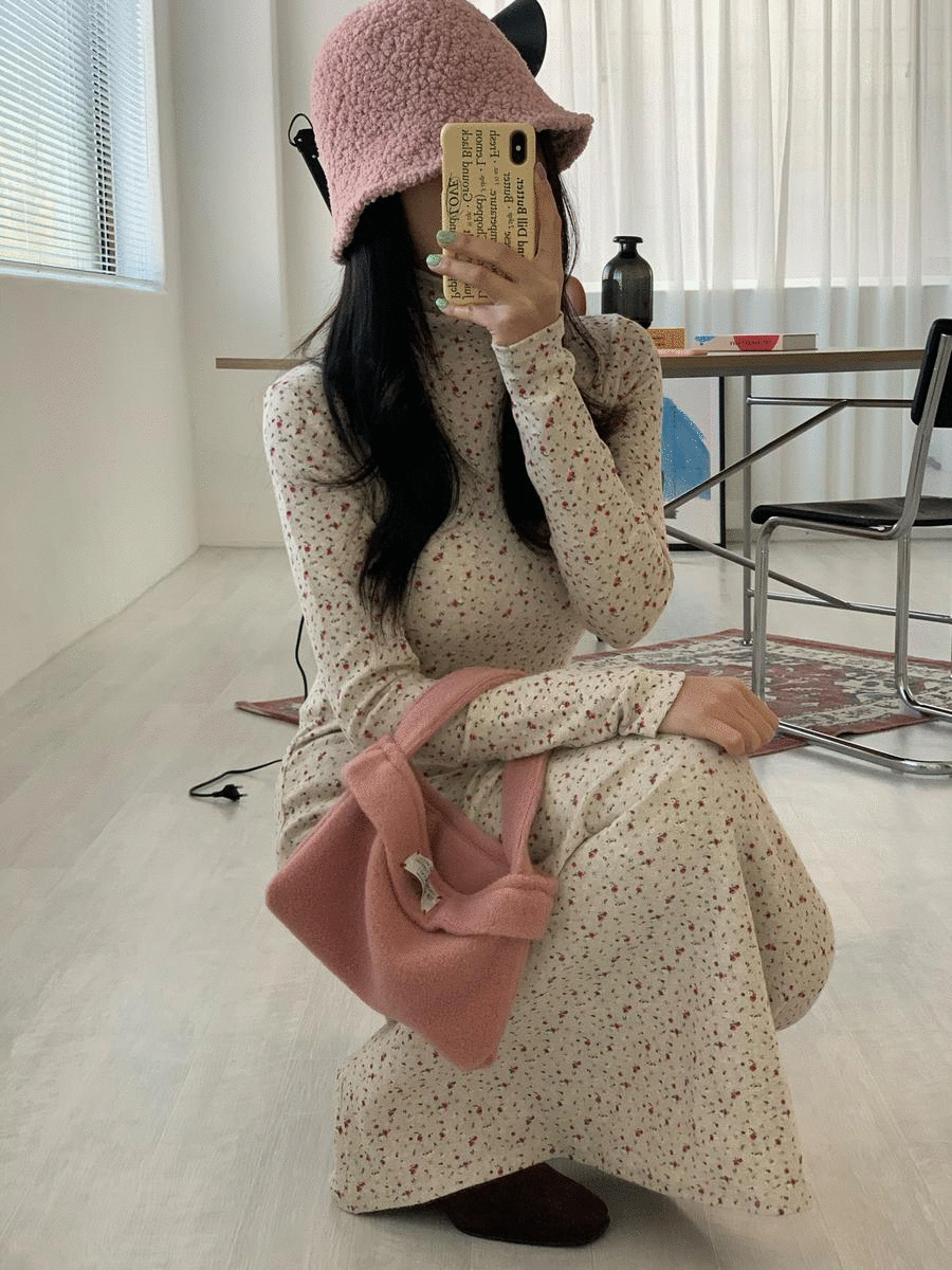 (재입고!💕) [Dress] Baby rose poloneck dress / 3 colors