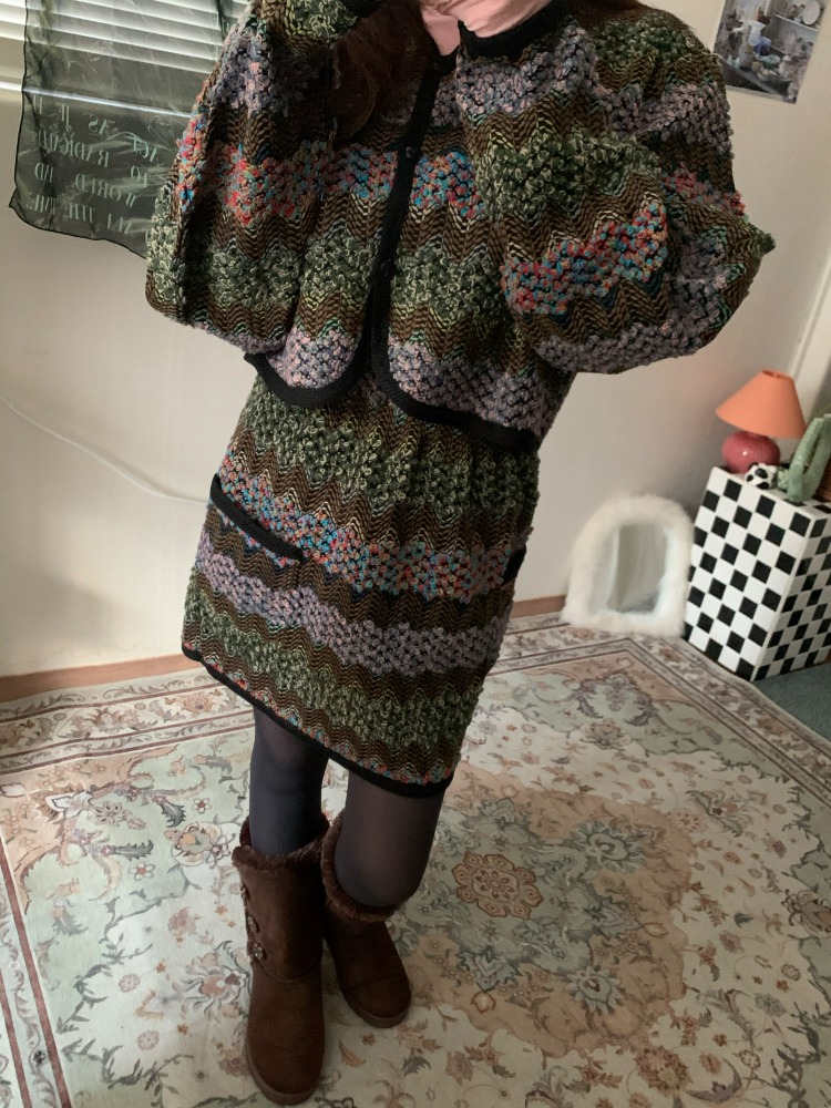 [Skirt] Lita knitting skirt / 2 colors