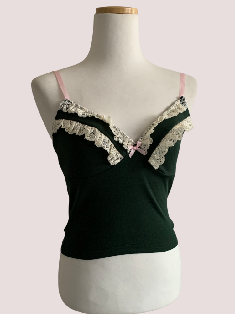 [Innerwear] Amelie ribbon lace sleeveless / one color