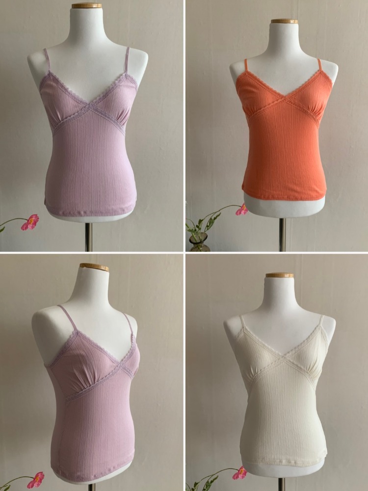 [Innerwear] Cupid eyelet lace sleeveless / 4 colors