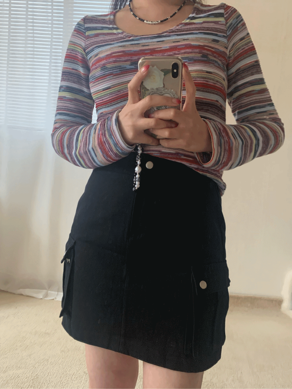 [Skirt] Cargo pocket mini skirt / 3 colors