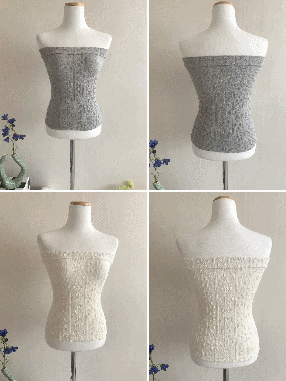 [Top/ Innerwear] Jacquard knit top / 3 colors