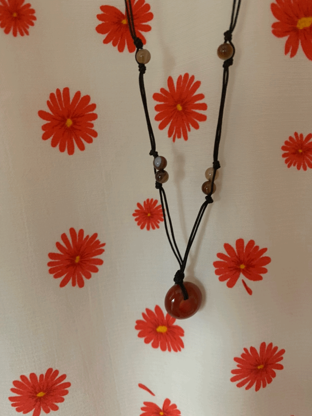 [Acc] Maple stone necklace / one color