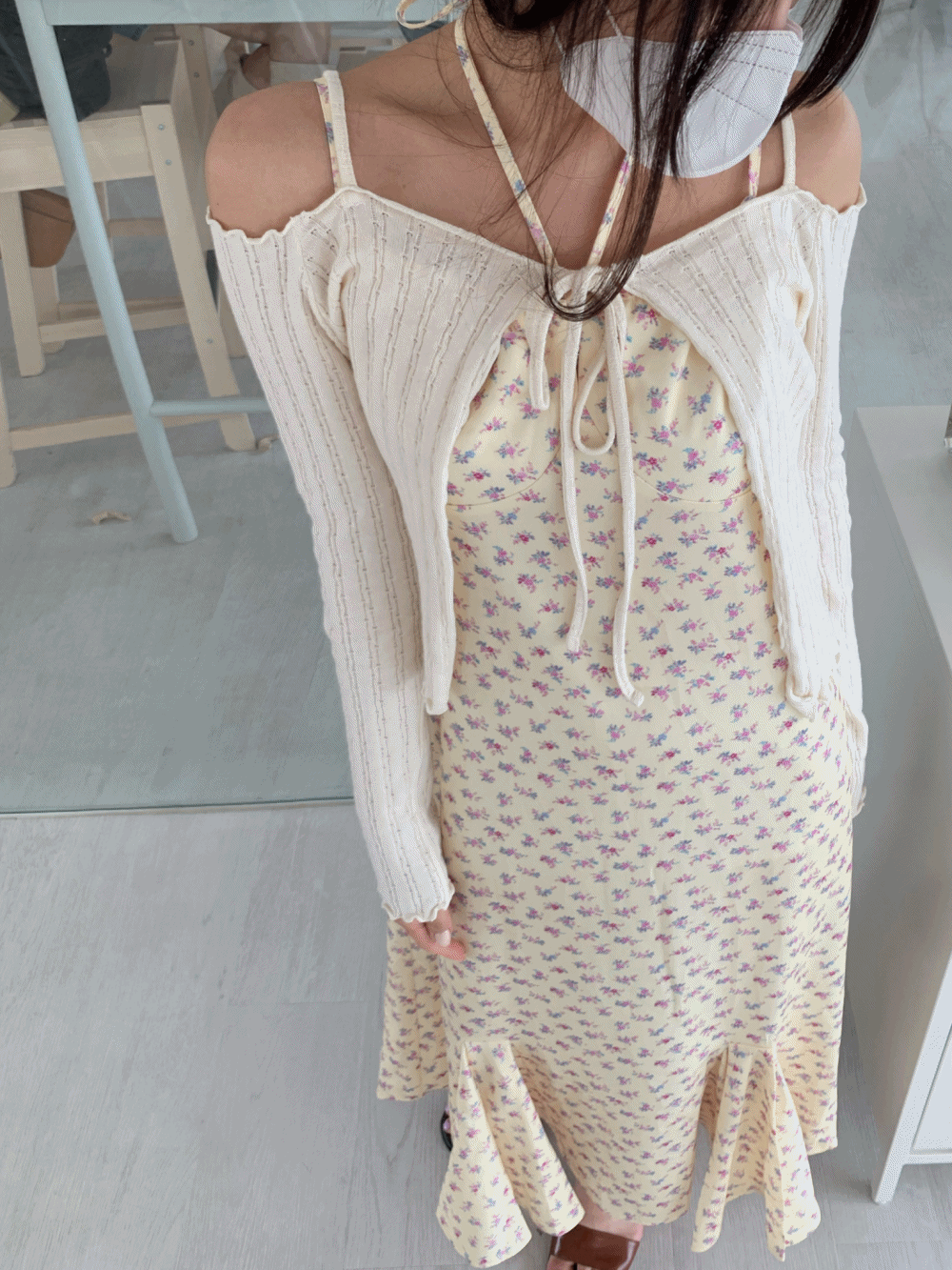 [Dress] Adore lily flare ribbon dress / 2 colors