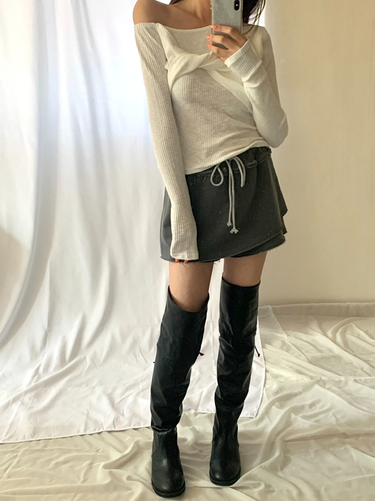 [PREMIUM] [Bottom] Dina damage skirt-pants/ 2 colors