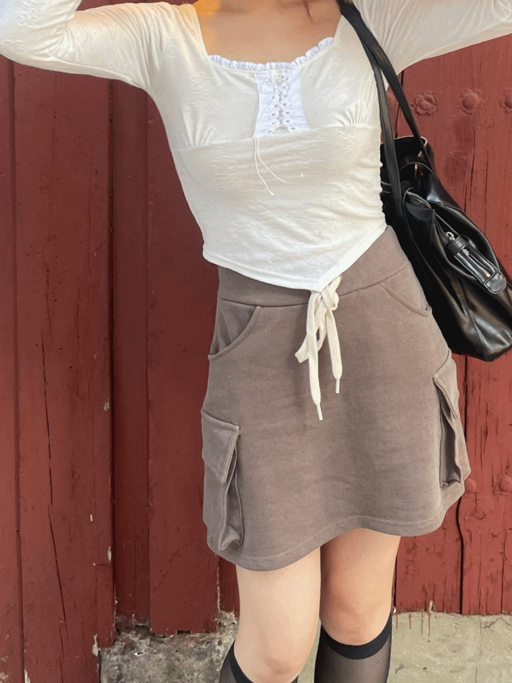 [Skirt] Morae pocket mini skirt / 2 colors