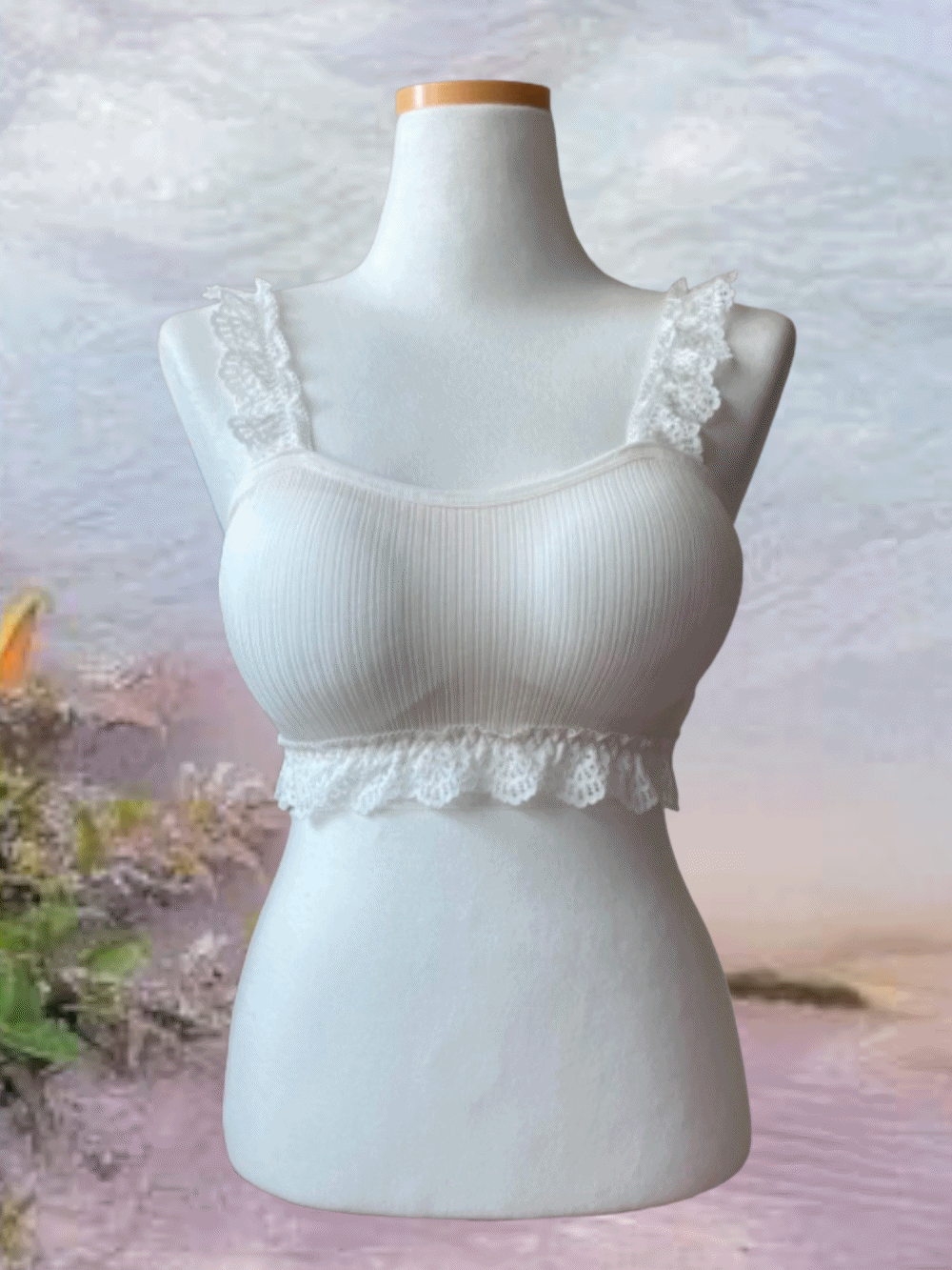 (REORDER!) [Innerwear] Fluffy Lace bralette / 3 colors