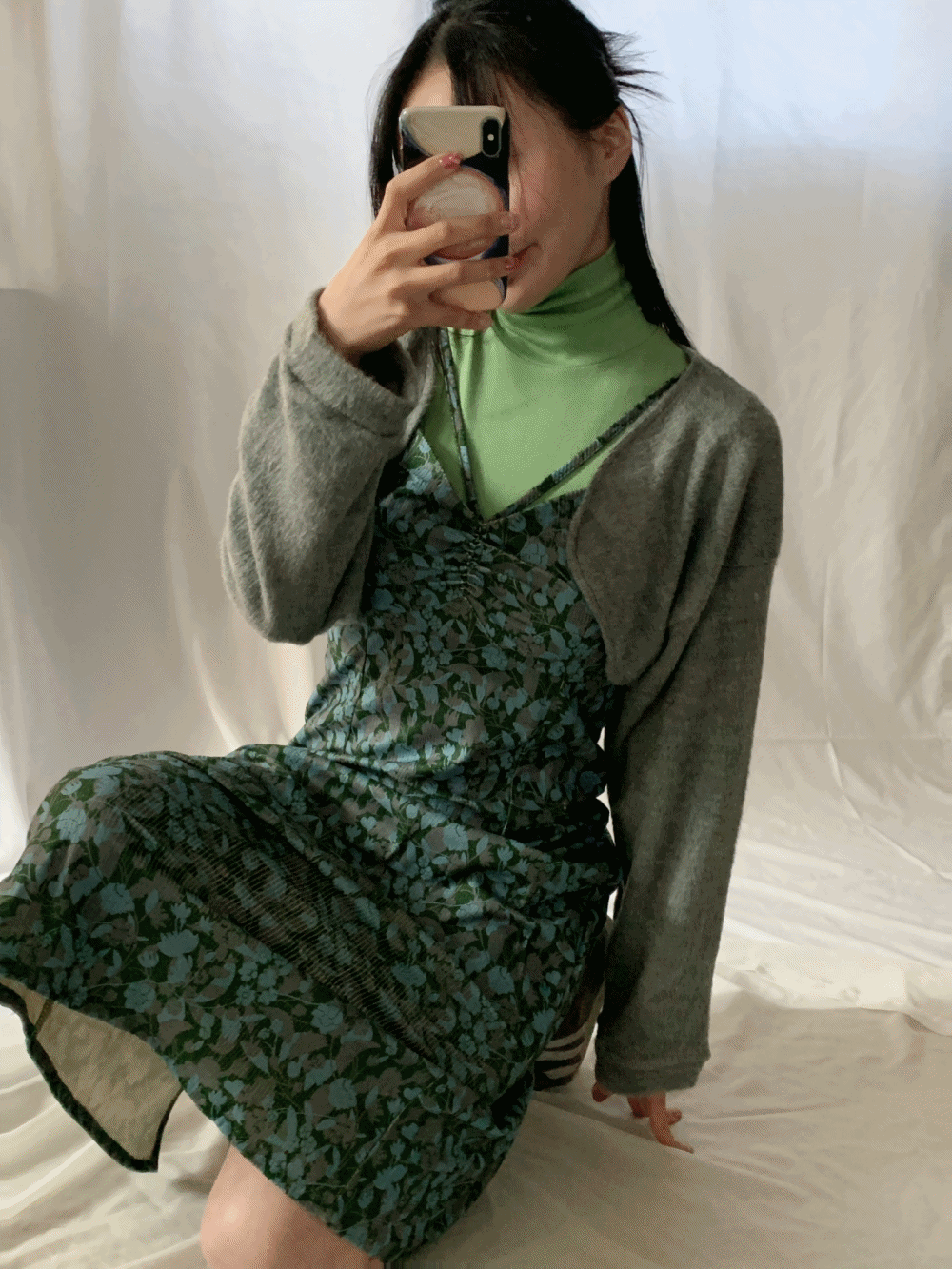 [Dress] Endear Halter Shirring Dress / one color