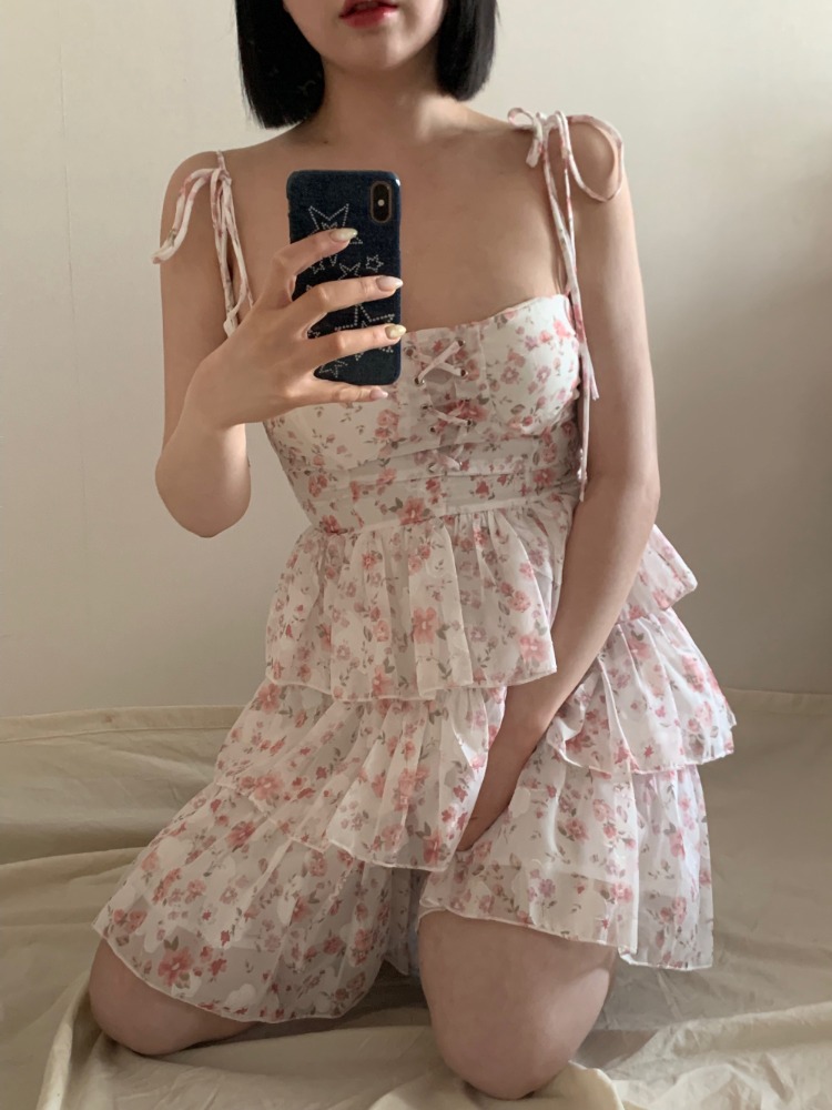 [Dress] Rosalia Eyelet Bustier Mini Dress / one color
