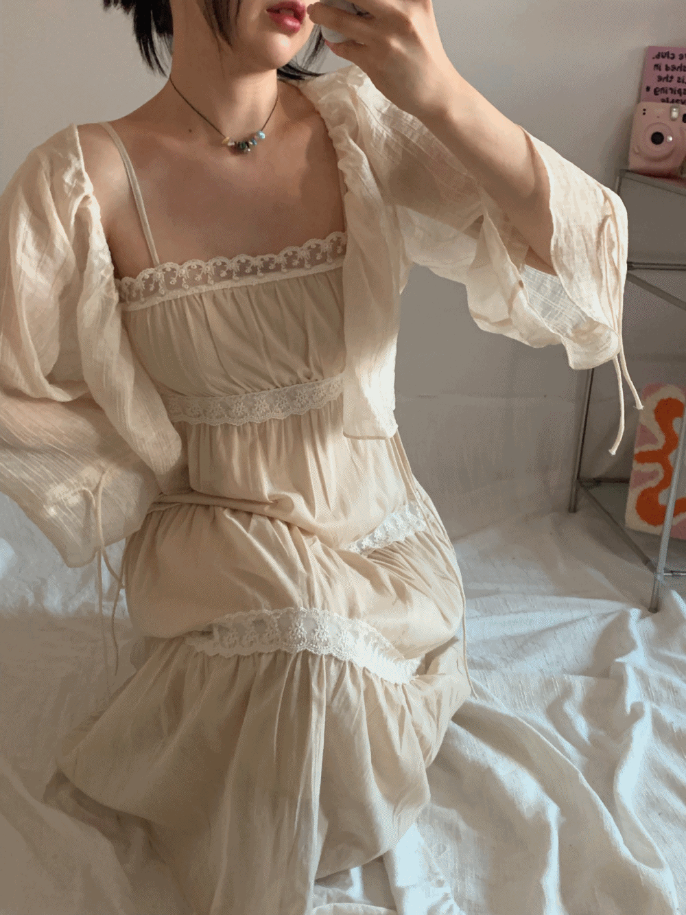 [Dress] Lemona Vintage Lace Slip Dress / 2 colors