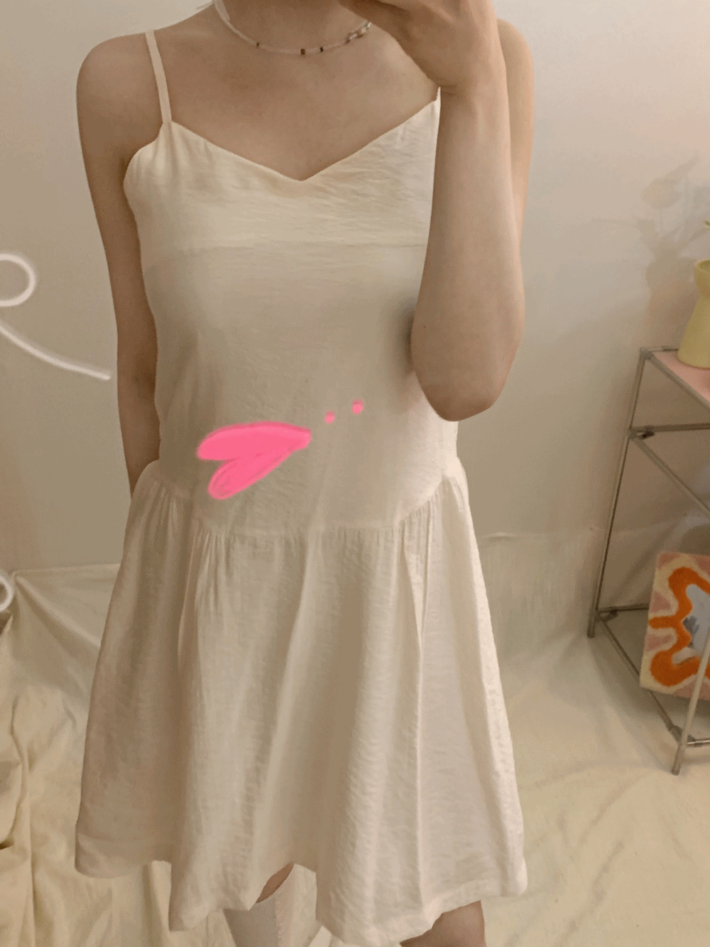[Dress] Ballerina Pale Satin Mini Dress / 2 colors