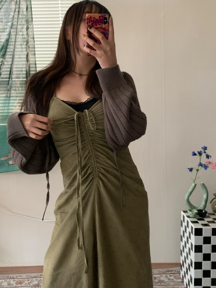 [Dress] Lauder ribbon dress / 2 colors