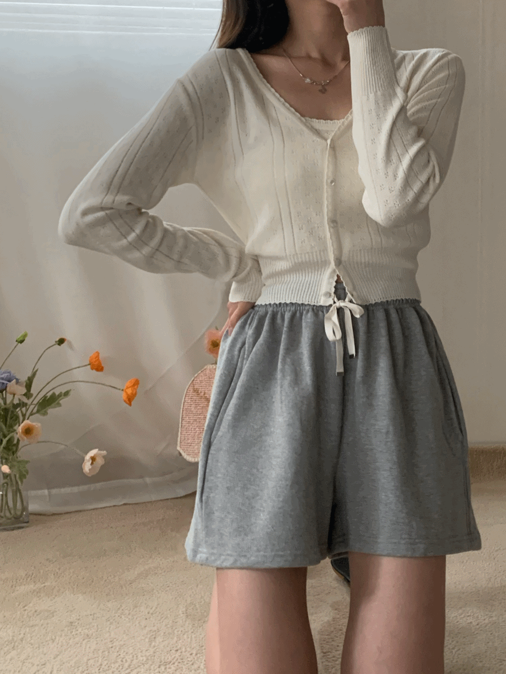 [Bottom] Soft sweat shorts / 2 colors
