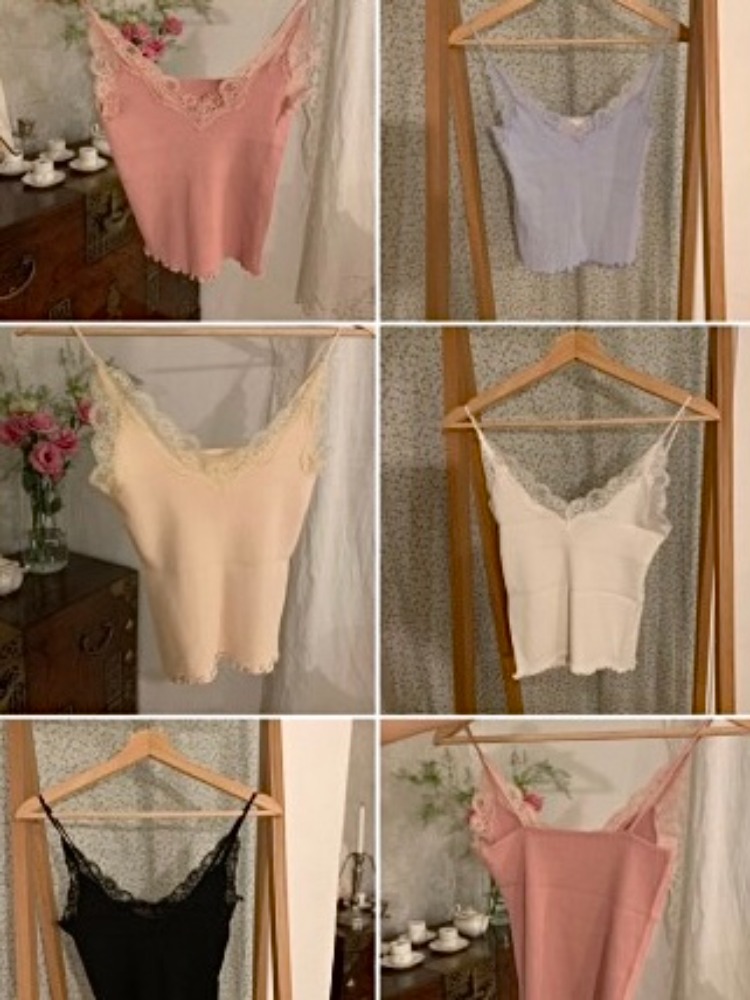 (BEST!) [Innerwear] Lace Knit Sleeveless / 5 colors