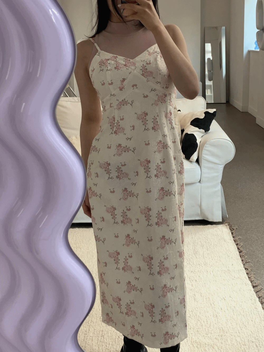 [Dress] Milan Floral Velvet Bustier Dress / 2 colors