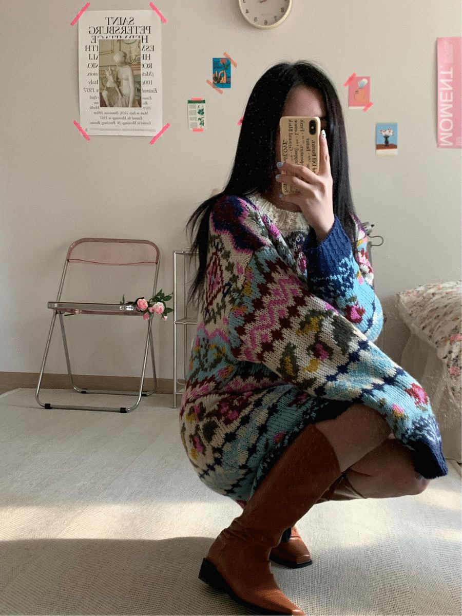 (재입고!) (BEST!) [Top/ Dress] Rosanna vintage knit &amp; dress / one color