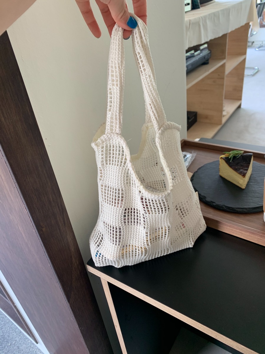 Square knitting bag / 2 colors