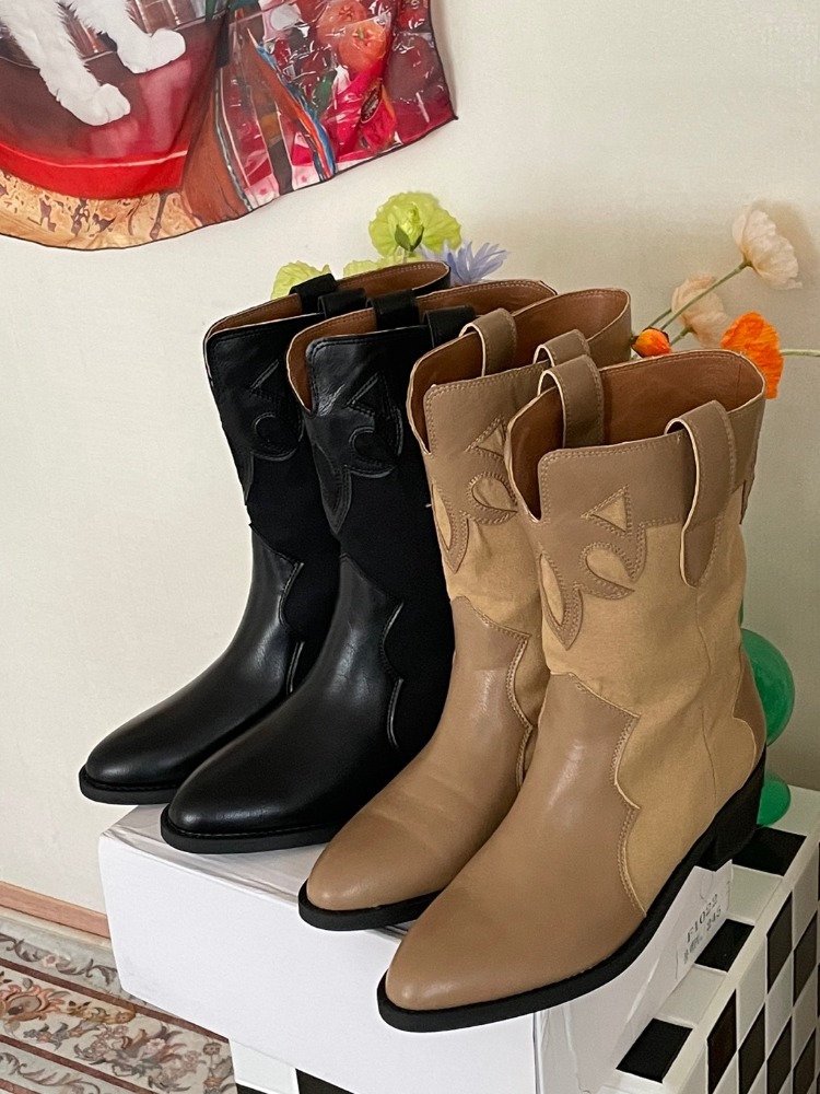 [Shoes] Lorenza western boots / 2 colors