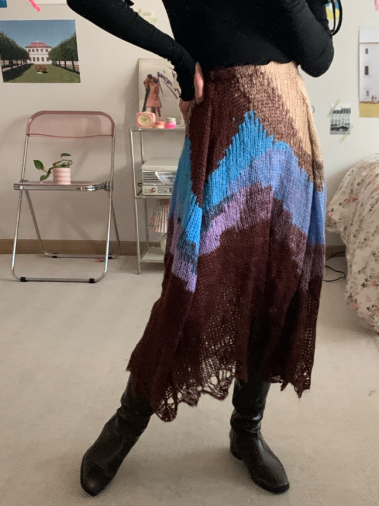 (재입고!) [Skirt] Kierra knit skirt / 2 colors