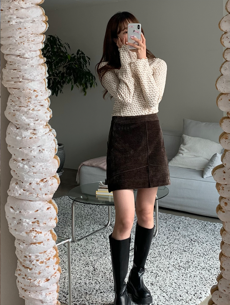 [Skirt] Bronze mini skirt / 2 colors