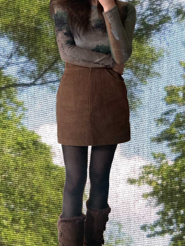 [Skirt] Corduroy mini skirt / 3 colors