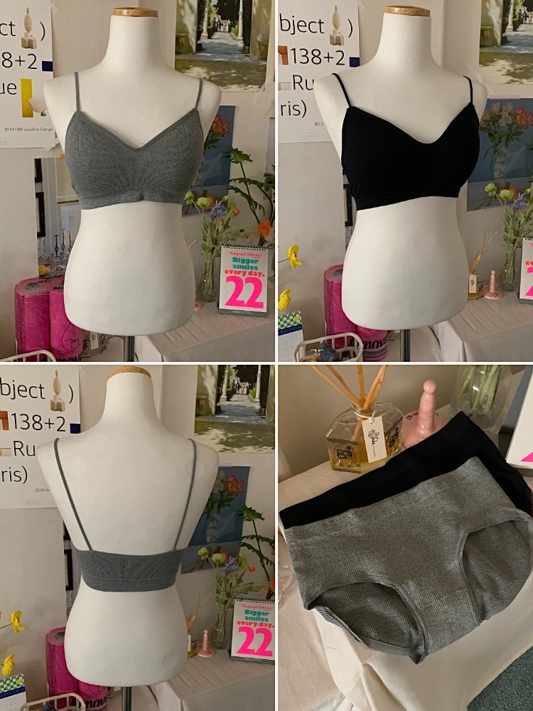 [Innerwear] Tully Bralette &amp; Underwear SET / 3 colors