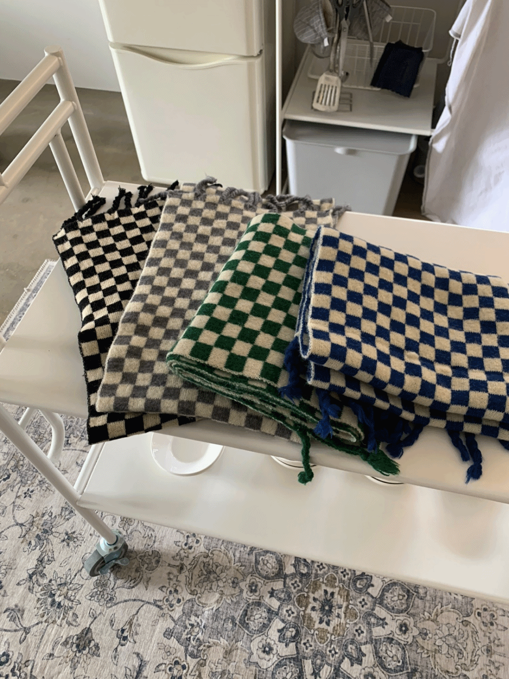[Acc] Checkered pattern muffler / 4 colors