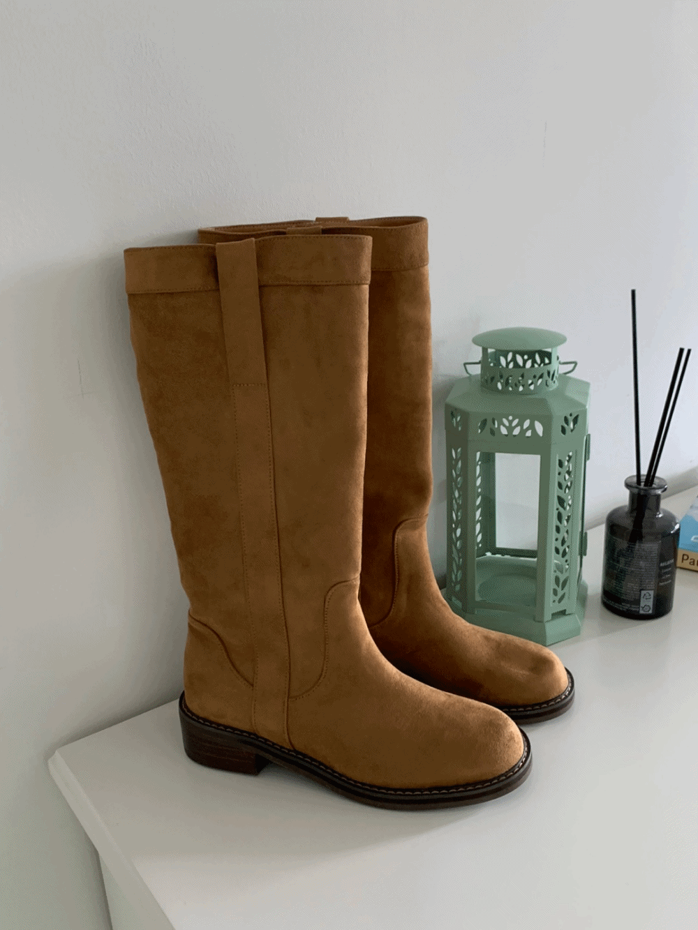 [Shoes] Camel suede boots / 2 colors