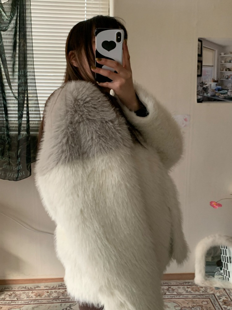 [Outer] Devo fur jacket / 2 colors