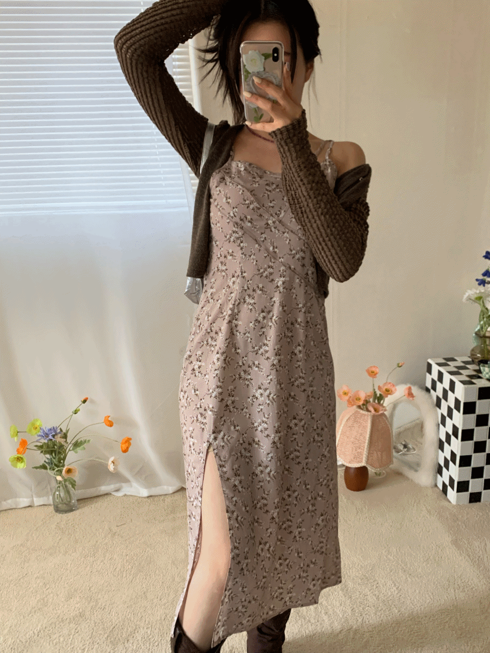 [Dress] Dakota double-string slip dress / 2 colors