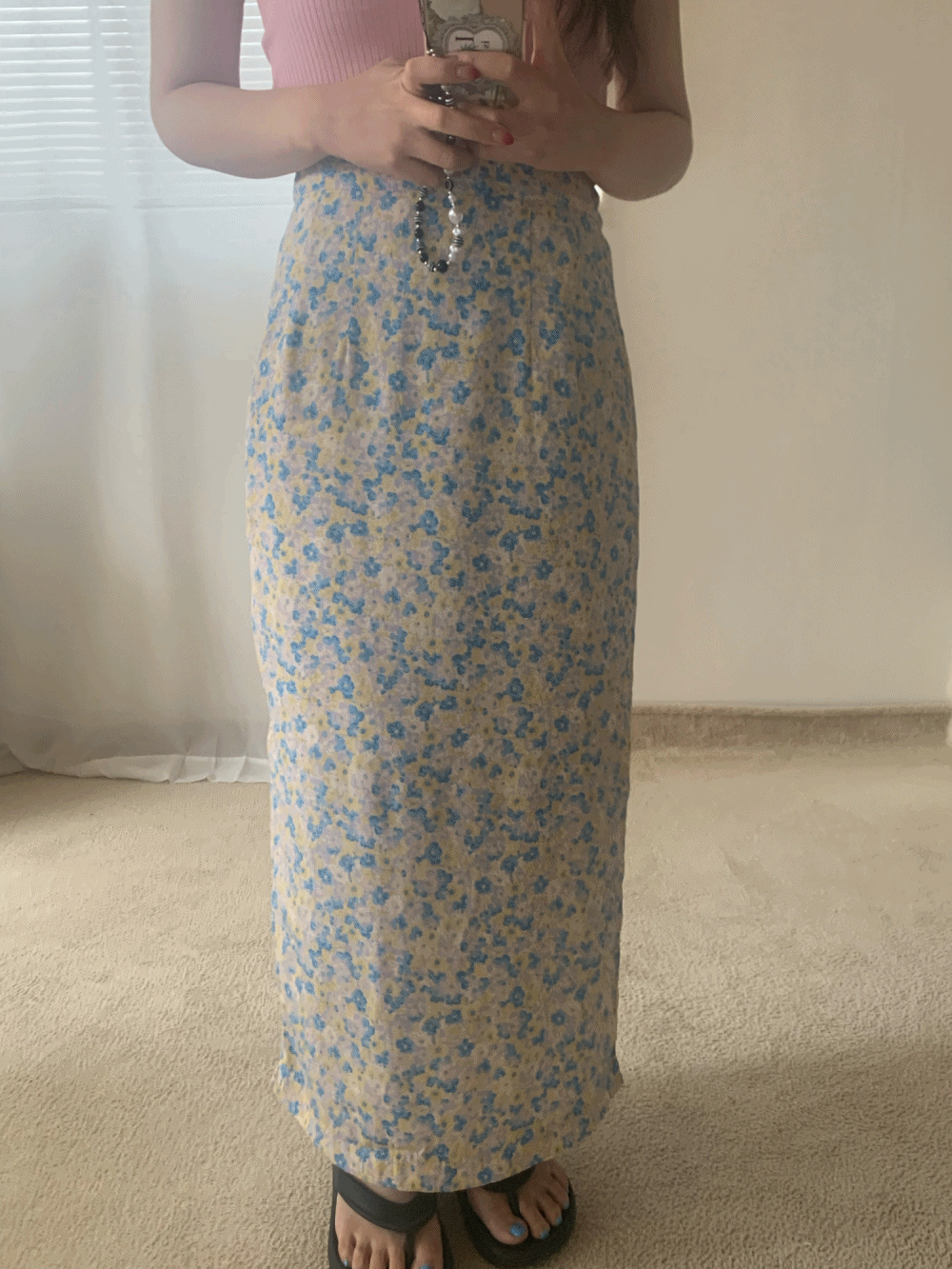 [Skirt] Chloe pastel floral skirt / 3 colors