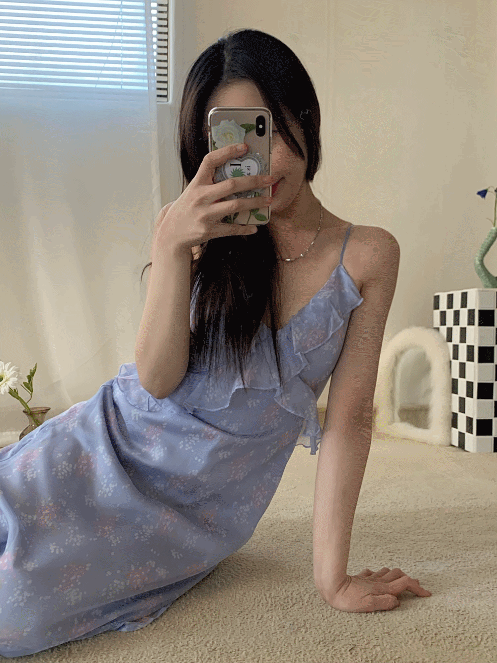 [Dress] Lizzy chiffon slip dress / 2 colors