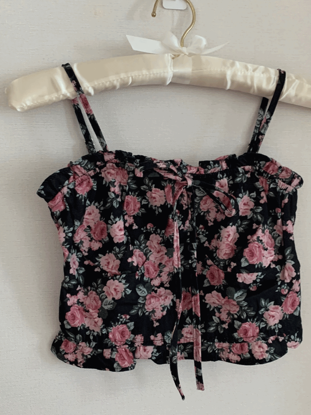 [Top/ Innerwear] Minnie floral bustier / 2 colors