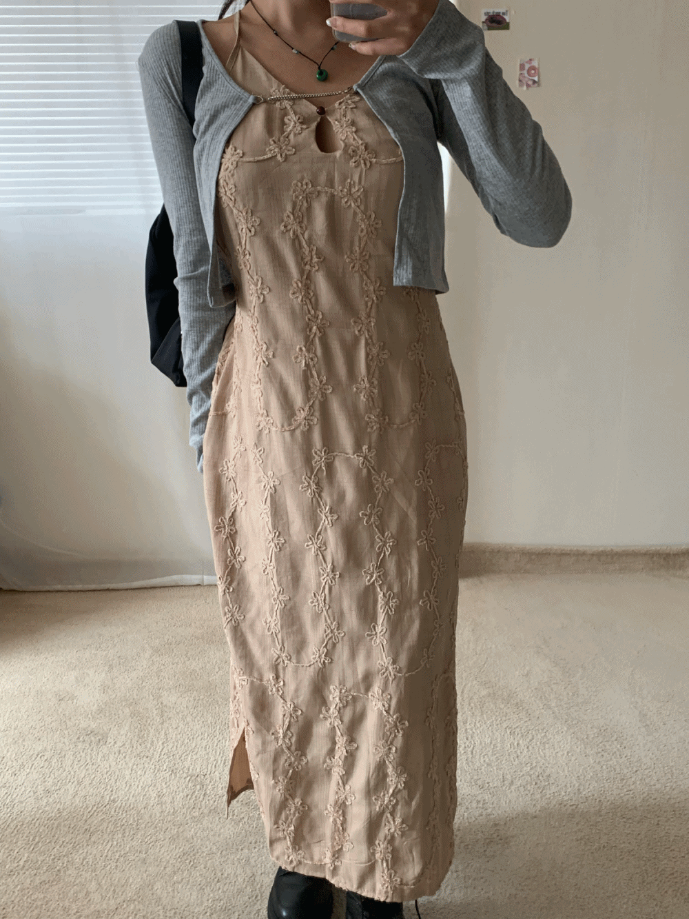 [Dress] Ramona Embroidery Halter Dress / 2 colors