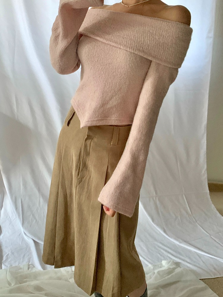 [Skirt] Brigitte Midi Pleats Skirt / 2 colors