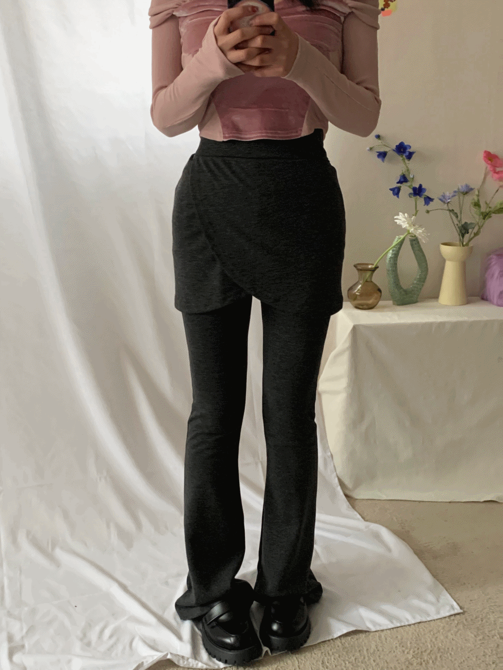 [PREMIUM] Tulip Bootscut Leggings Skirt-Pants / 2 colors