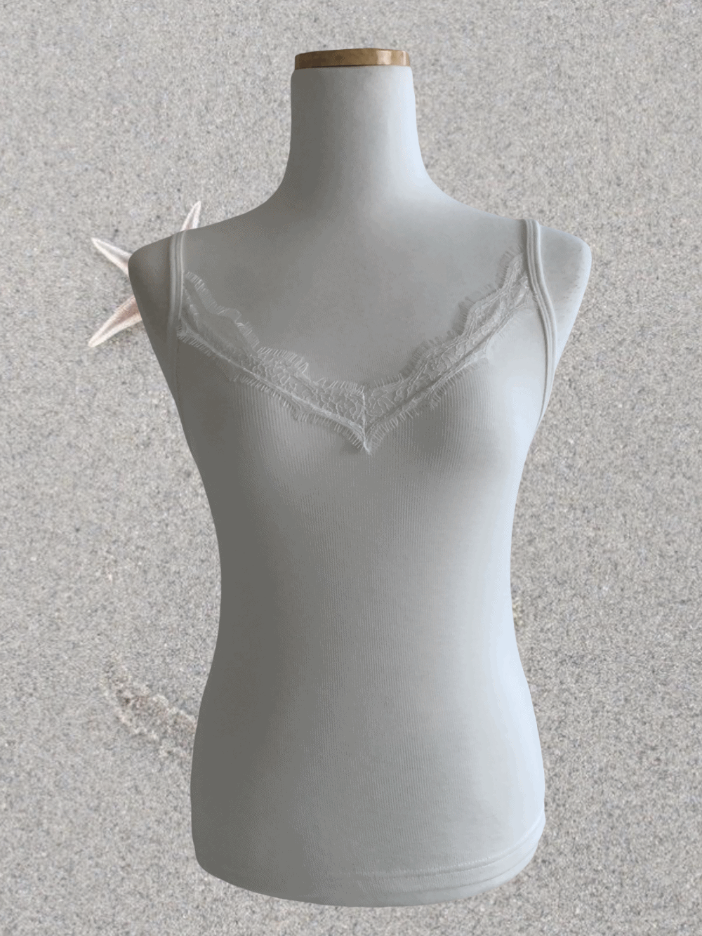 [Innerwear] Bukki Lace Knit Sleeveless / 2 colors