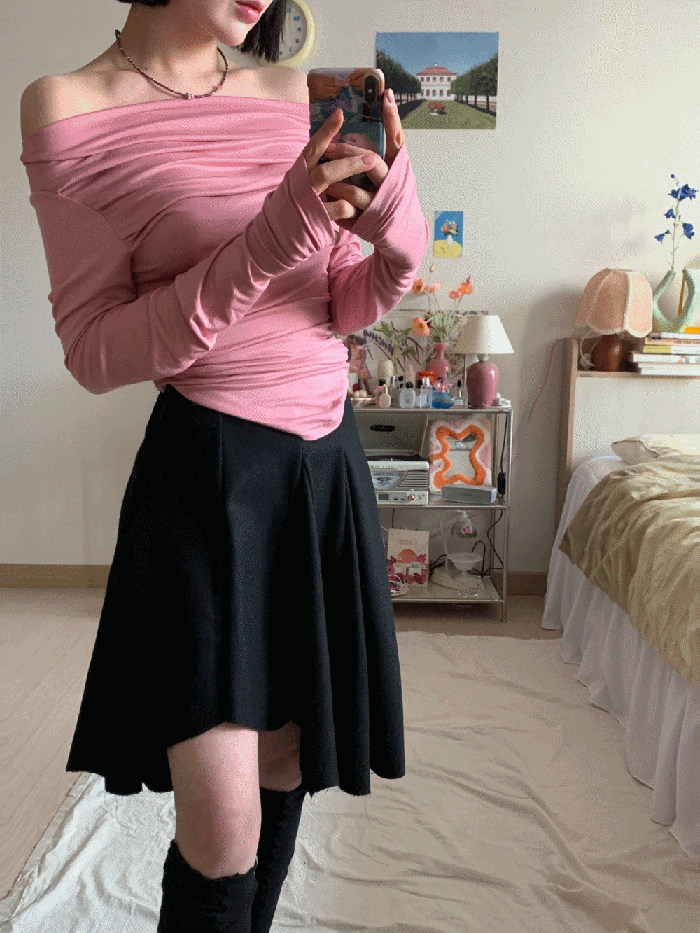 [Skirt] Bekke Unbalance Midi Skirt / one color