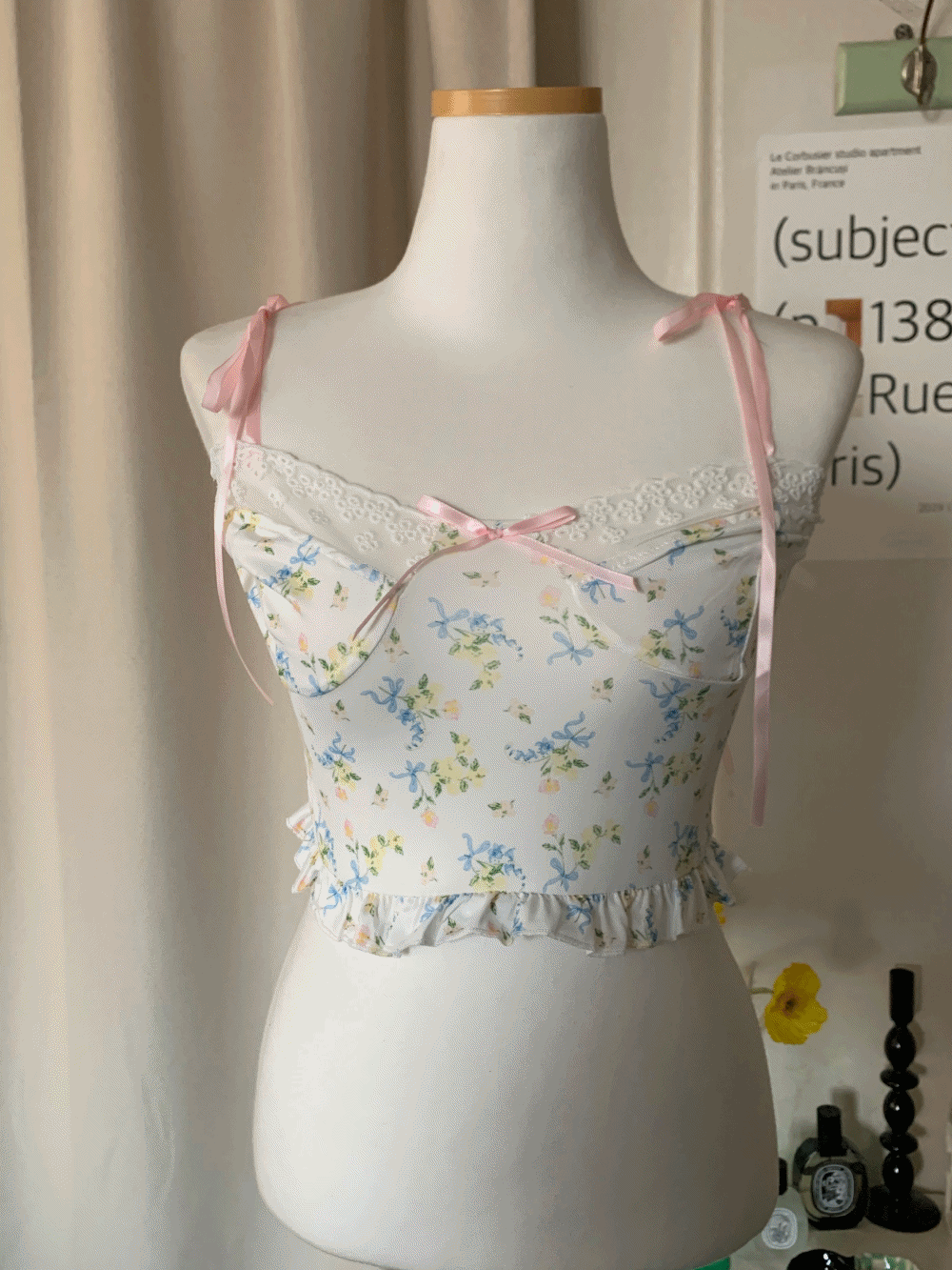 [Innerwear] Grace Floral Lace Bustier / one color