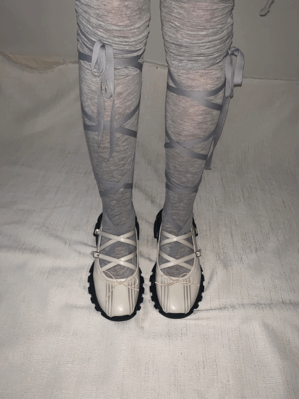 [Acc] Giovanna Ribbon Strap Knee Socks / 3 colors