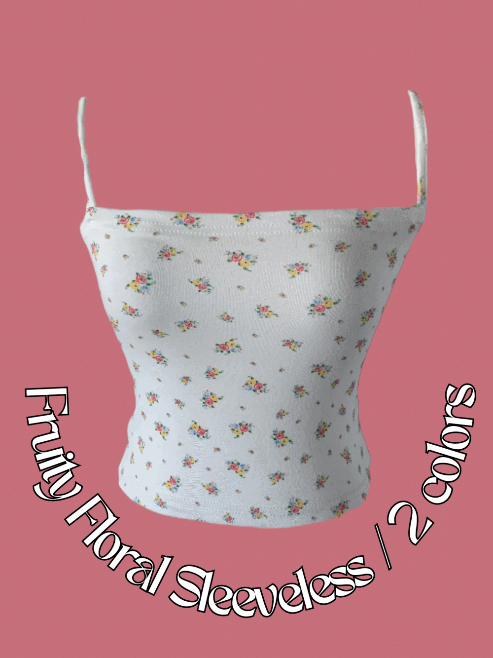 [Top/ Innerwear] Fruity Floral Sleeveless / 2 colors