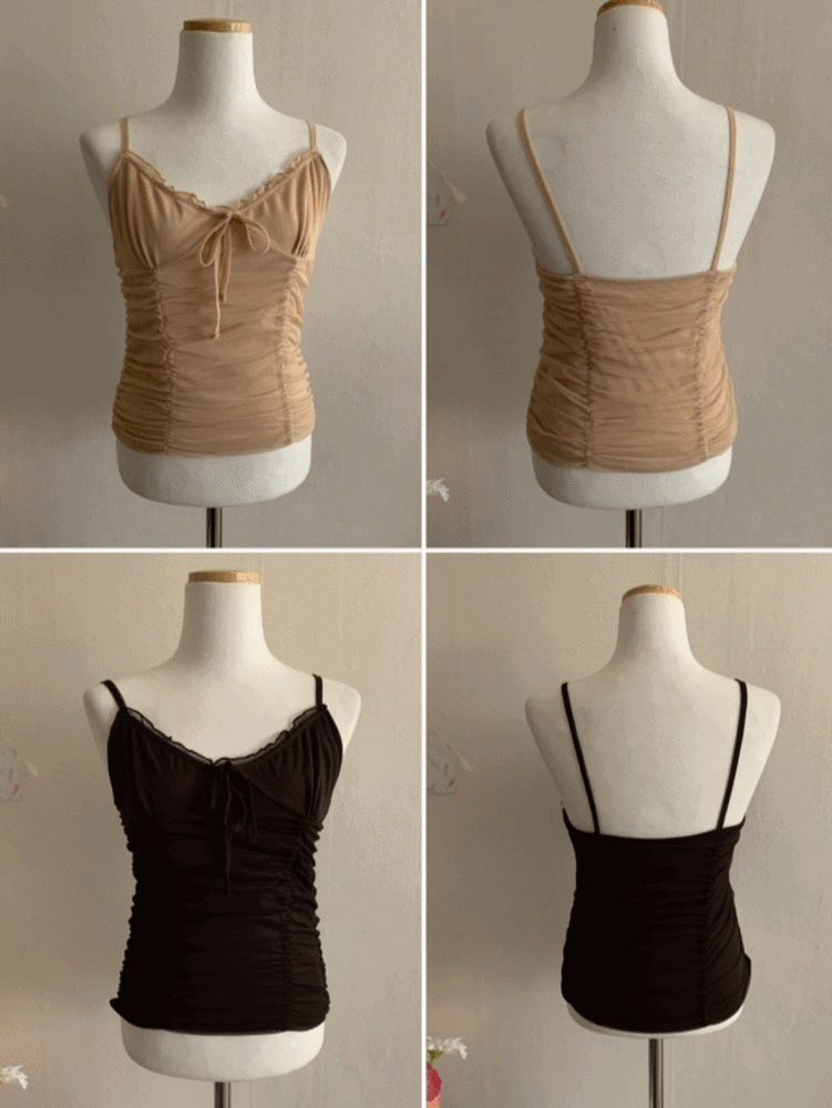 [Top/ Innerwear] Natalie ribbon lace bustier / 2 colors