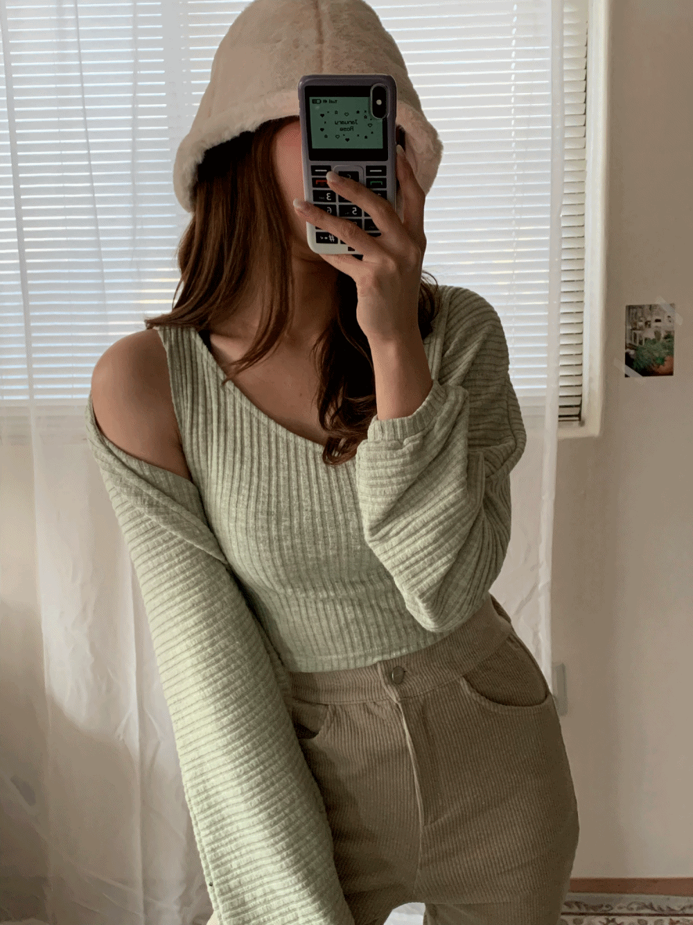 [Outer/ Innerwear] Mango sleeveless &amp; cardigan set / 2 colors