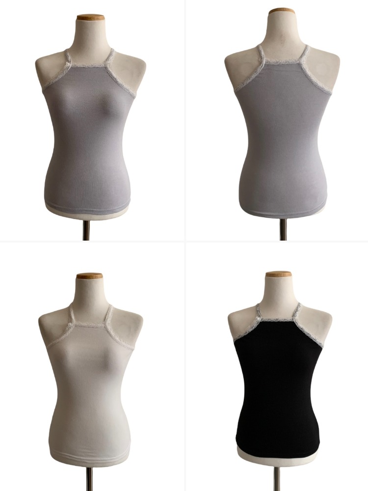 [Innerwear] Eevi lace halter sleeveless / 3 colors