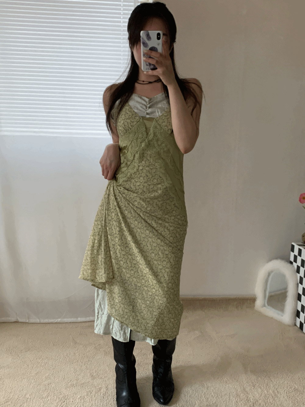 [Dress] Olivia rose lace slip dress / 2 colors