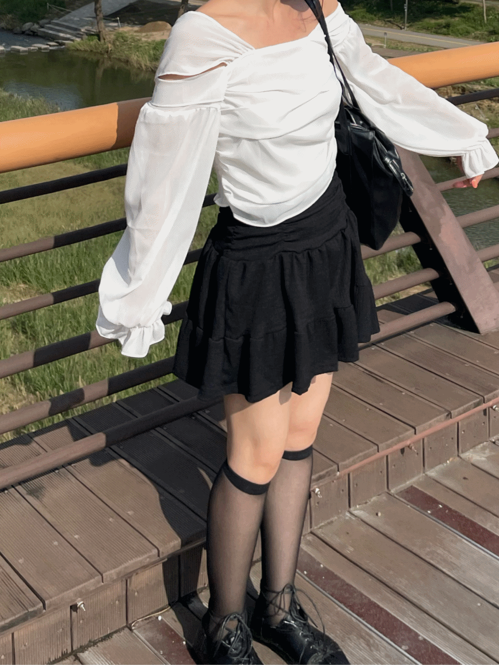 [Skirt] Diane shirring mini skirt / 3 colors